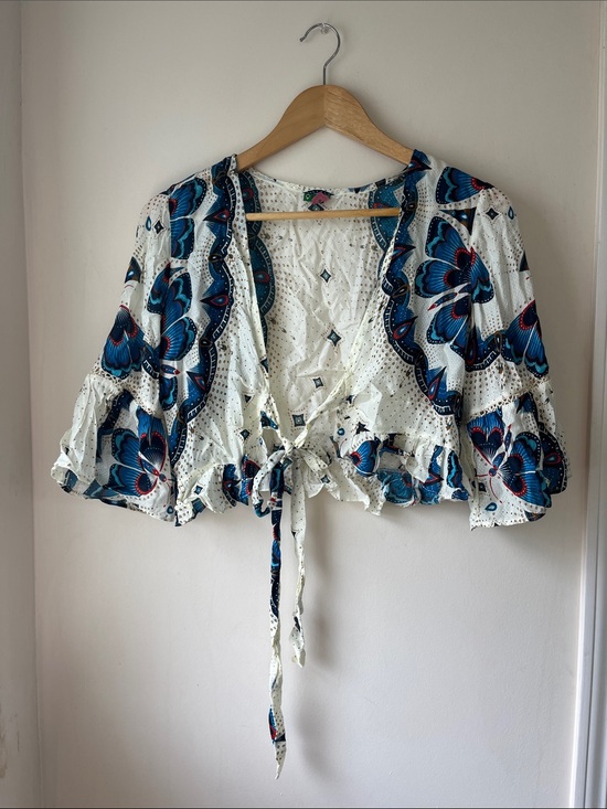 FARM Rio Tops - Farm Rio Butterfly Tie Blouse